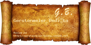 Gerstenmeier Beáta névjegykártya